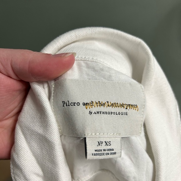 Anthropologie Pilcro and the Letterpress White Jean Jacket - Picture 4 of 6